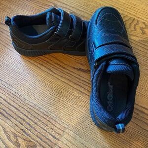 OrthoFeet Alamo 653 Diabetic Shoe Men's Size 11D 2 Strap Comfort Black Leather